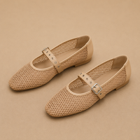 Noir Mesh Mary Janes