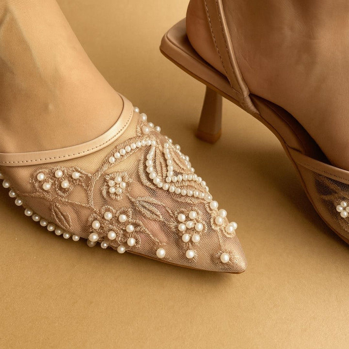 Blush Kitten Heels (Beige)