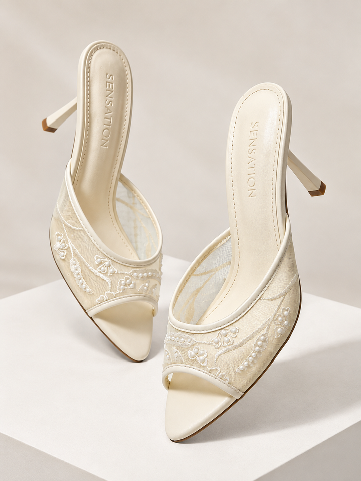 Camille Embroidered Heels