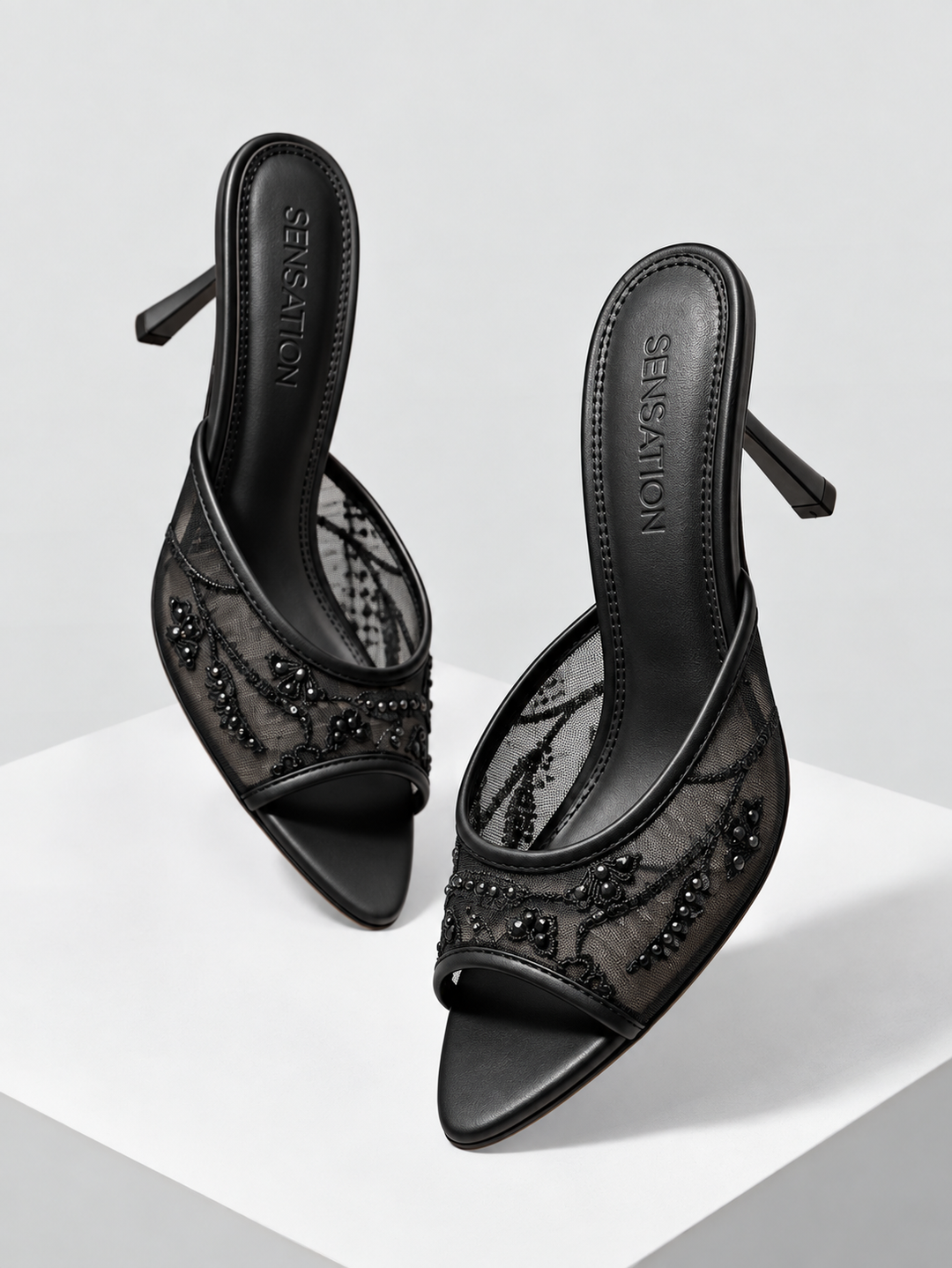 Camille Embroidered Heels