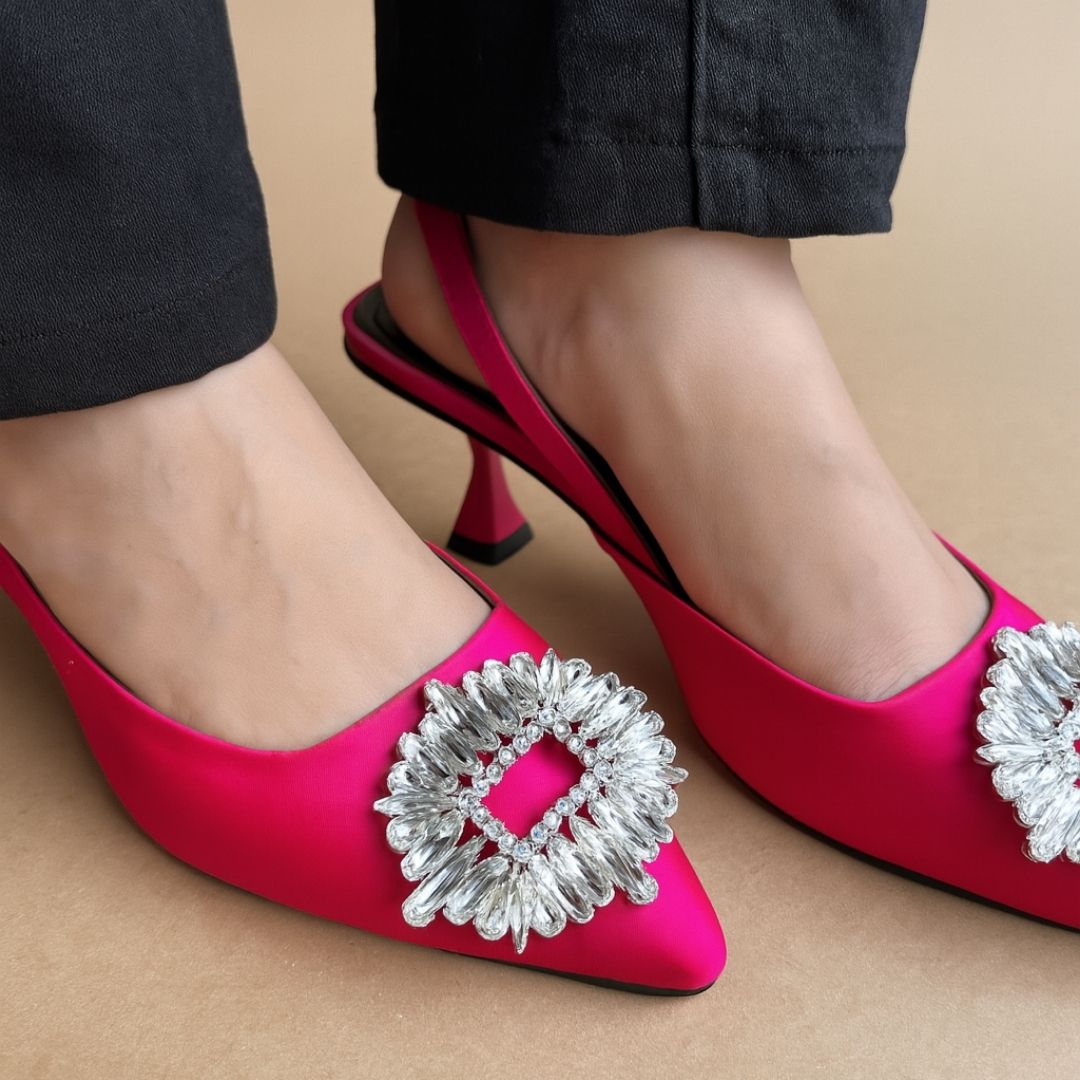 footwear sensation Isabella Heels Hot Pink Best Sale Shoes