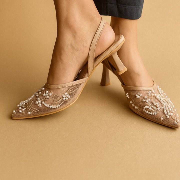 Blush Kitten Heels (Beige)