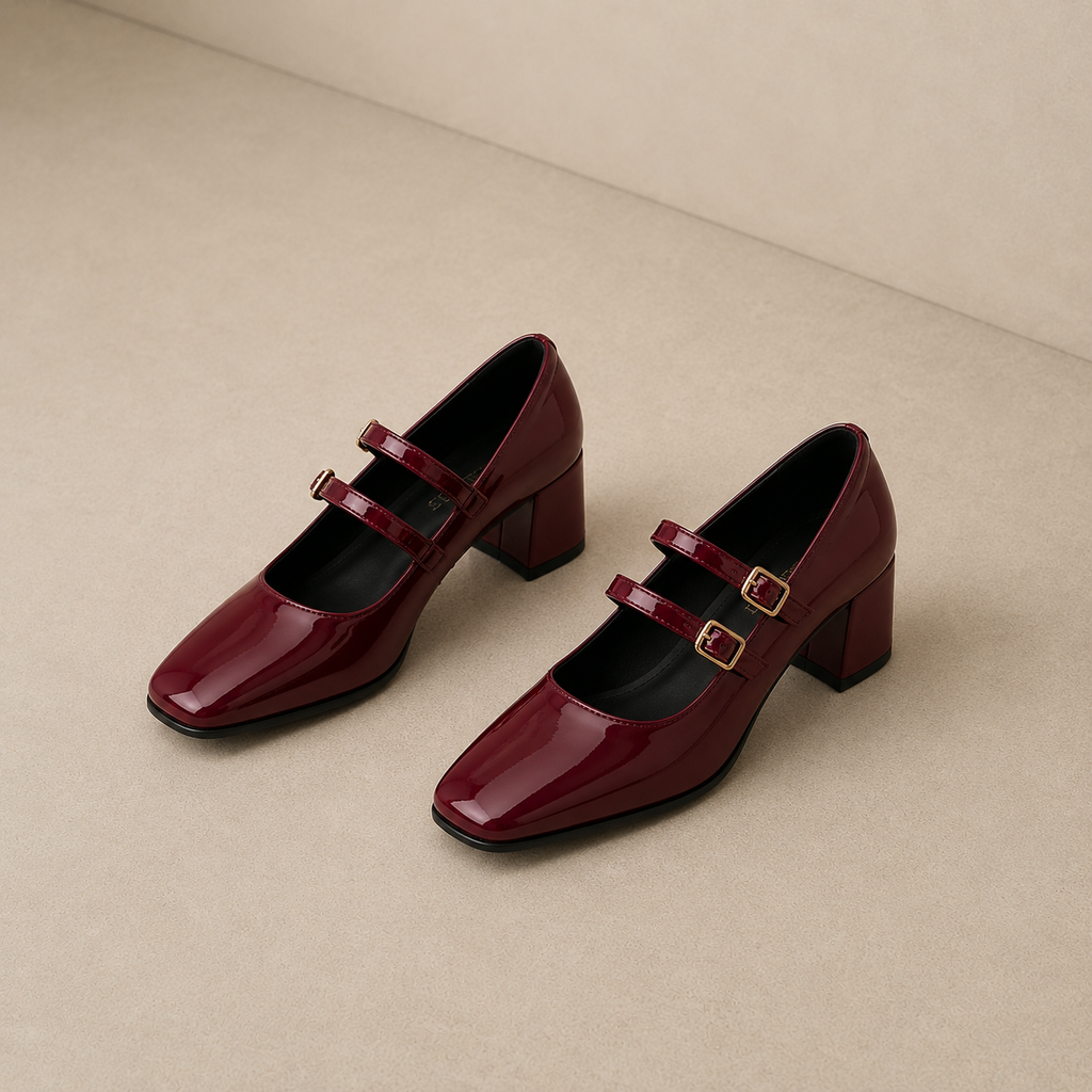 Bella Mary Jane Block Heels