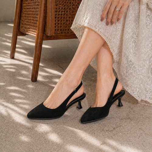 Saturn Slingback Heels