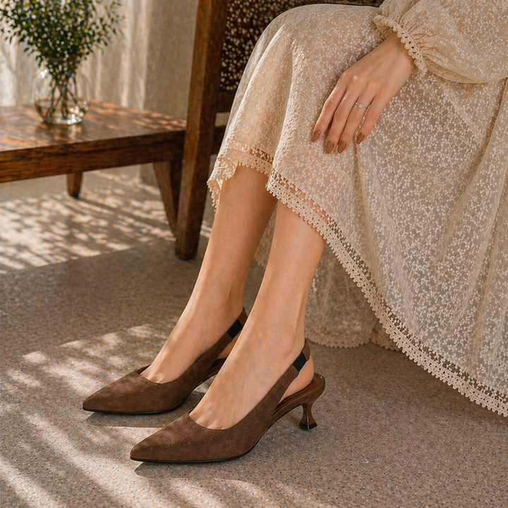 Saturn Slingback Heels