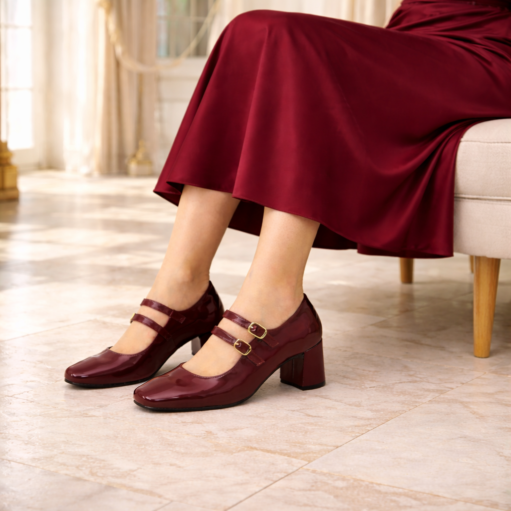 Bella Mary Jane Block Heels