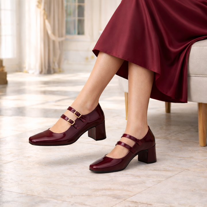 Bella Mary Jane Block Heels