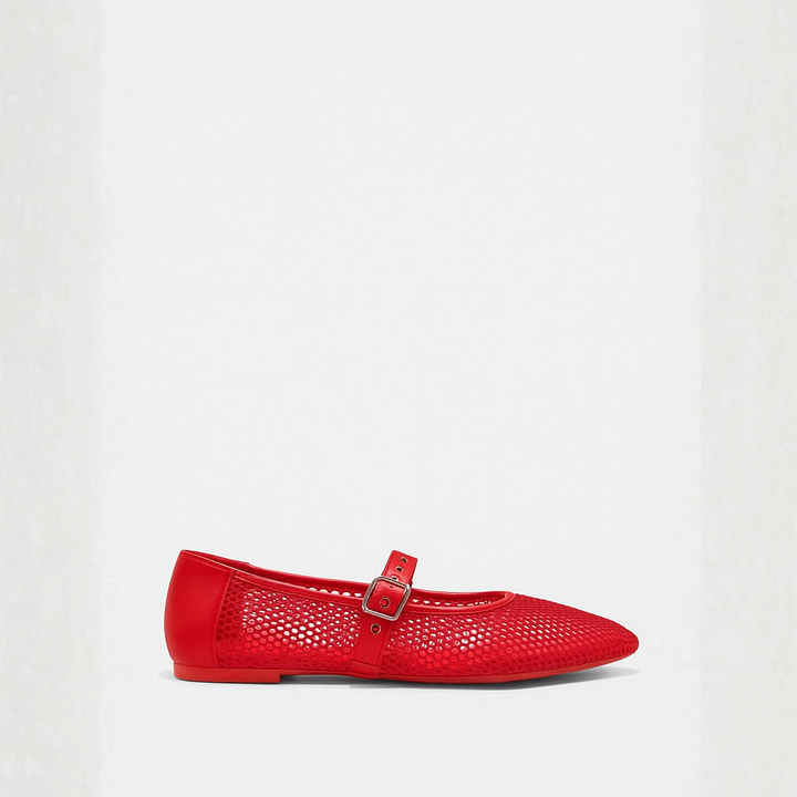 Noir Mesh Mary Janes