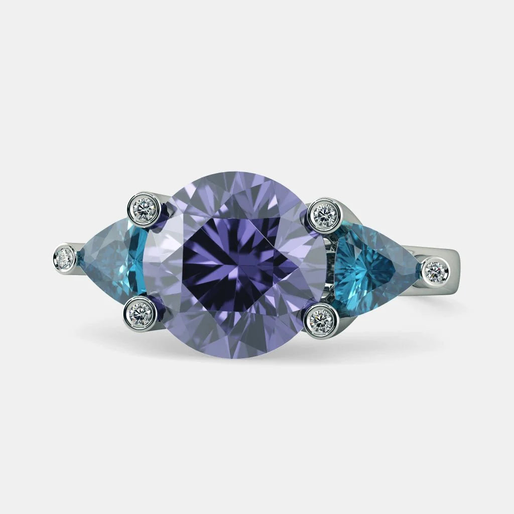 Diana Blue Sapphire Ring- 925 SILVER - SENSATION Pakistan