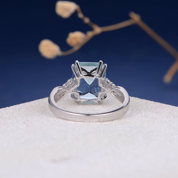 MEGHAN MARKLE AQUAMARINE RING - 925 SILVER