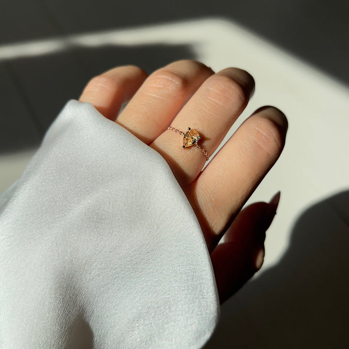 Midnight Star Citrine Ring